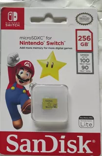 Micro Sd Sandisk 256gb Para Nintendo Switch Nuevo Sellado