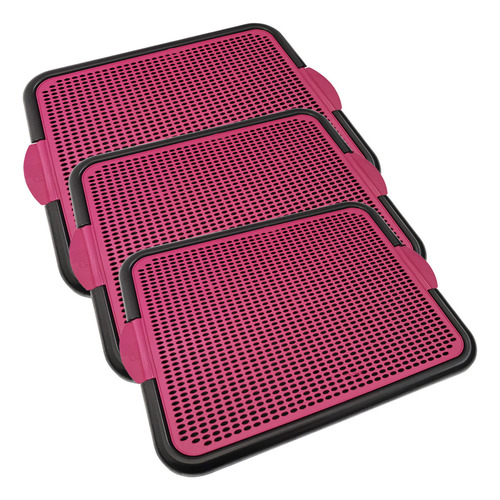 3 Sanitários Canino Higiênico Toalete Pipi Dog Xixi Rosa