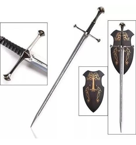 Espada Anduril Senhor Dos Anéis Aragorn Com Suporte Parede
