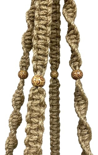 Maceta Colgante Macramé 4 Patas Yute Natural 48cm 2