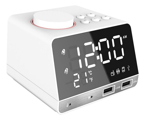 Reloj Digital Con Radio Bluetooth Snooze Según Lo Descrito