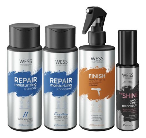 Wess Repair Sh 250ml+cond 250ml+finish 250ml+weshine 45ml