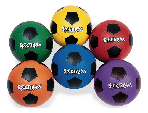 Spectrum - Balón De Fútbol De Goma, Talla 4, Color Roj. Color Rojo