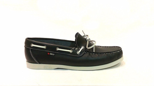 Mocasin Nautico Cuero Hombre Con Cordón Art 363. Marca Febo