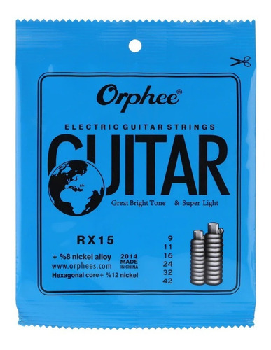 Encordado Guitarra Eléctrica 0.09 Orphee