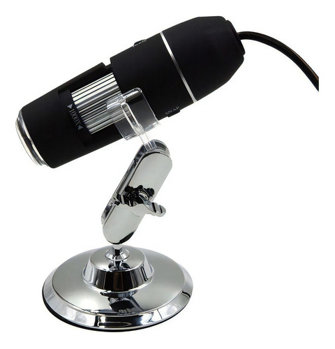 Microscopio digital USB con zoom 1000x, cámara profesional de 2.0 megapíxeles, color negro