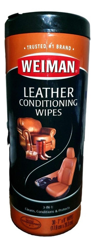 Weiman Leather Conditioning Wipes 30pzas Toallas Limpiadoras Color Blanco
