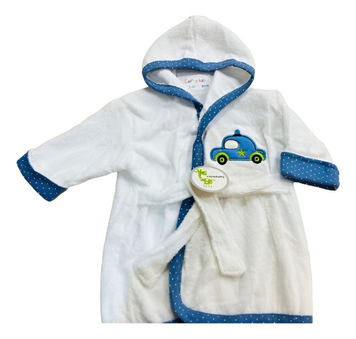 Bata De Baño Toalla Bebé Con Capucha Algodón Salida De Ducha Color Niño