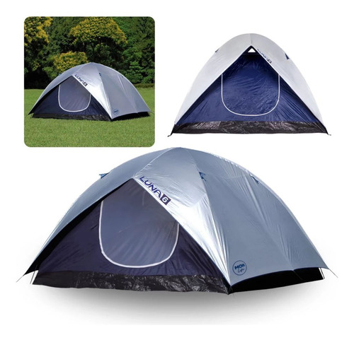 Kit Barraca Luna 6 Pessoas + 2 Sacos De Dormir + 2 Isolantes
