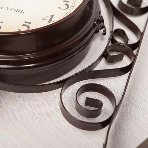 Reloj De Pared Giratorio De Metal Vintage De Doble Cara