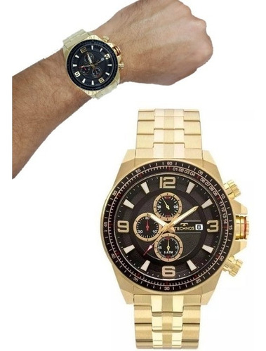 Relógio Technos Dourado Masculino Skymaster Js15fc/4p