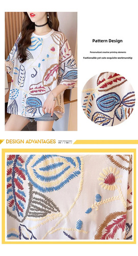 Zzc Camiseta Holgada De Algodón De Talla Grande Con