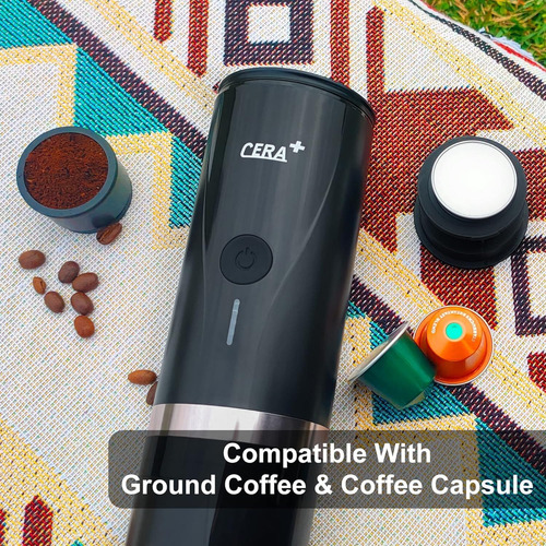 Cafetera Espresso Eléctrica Portátil Cera+, Autocalentam...