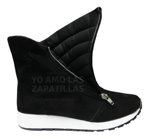 Botas Mujer Botitas Gamuzadas Con Jersey Oto o Invierno