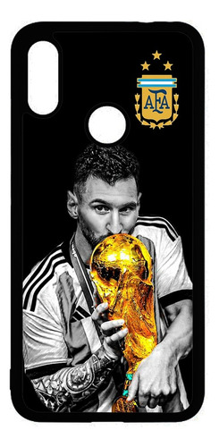 Funda Messi Campeon Mundial Para Xiaomi Redmi Mi A2 Lite Negro Personalizado