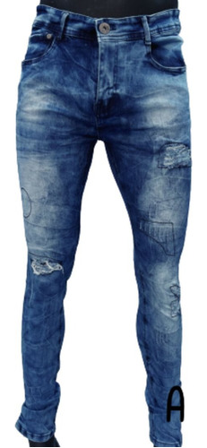 Jeans De Caballero Semi-clásico Elastizado Modelo #a0577