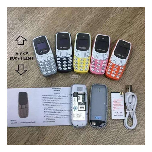 Mini Teléfono Cambio De Voz Negro Telcel Doble Chip