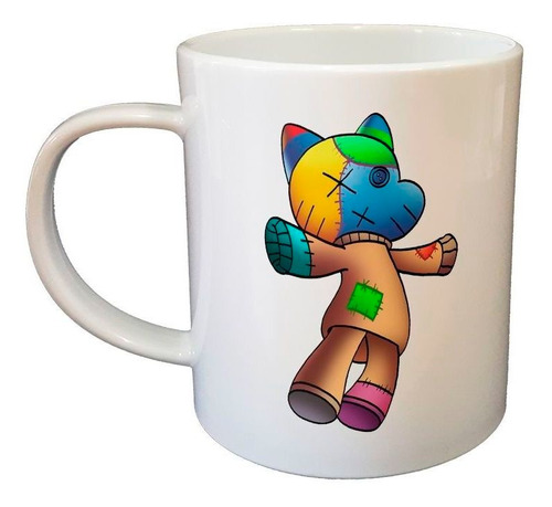 Taza De Plastico Dibujo Muñeco De Trapo Gato Cat