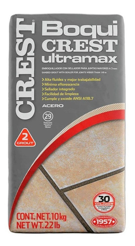 Boquicrest Ultramax 10kgs Acero  - Crest