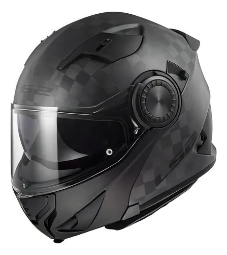 Casco Moto Carbono Modular Ls2 313 Vortex Brillo Color Negro Brillante Tamaño Del Casco L