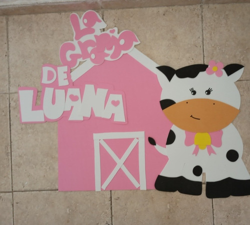 Vaca Lola Goma Eva Únicas Animalitos Granja X6
