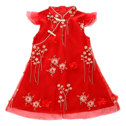 Vestido De Princesa Cheongsam De Moda Para Niñas