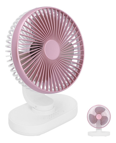 Ventilador De Escritorio Mini Usb Recargable: Oscilante