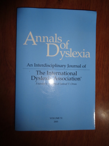 Annals Dyslexia Dislexia Ida Orton Iq Instruction Intervent 