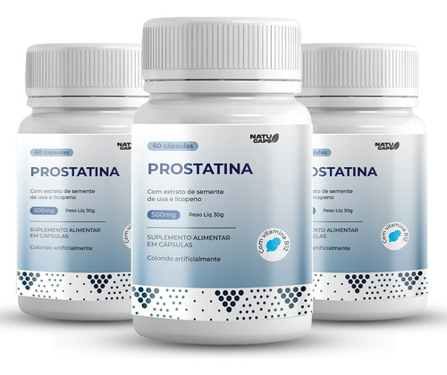 2 Potes De Prostatina - 120 Cápsulas - Envio Imediato Sem Sabor