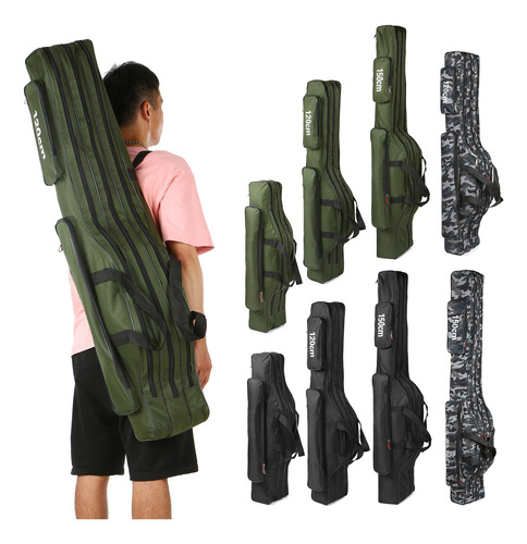 Funda De Transporte Portátil Plegable Para Cañas De Pescar D