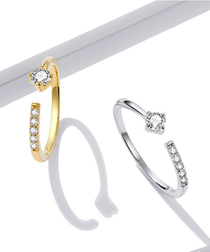Imagen 7 de 8 de Anillo Compromiso Circones Ajustable Para Mujer En Plata 925