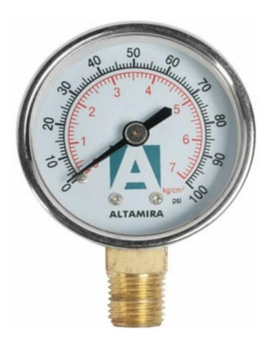 Manometro Tipo Seco 2 PuLG, Sin Glicerina 0-100psi 2 Piezas
