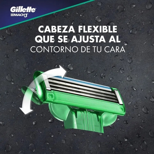 Pack 8 Repuestos Maquina De Afeitar Gillette Mach3 Sensitive