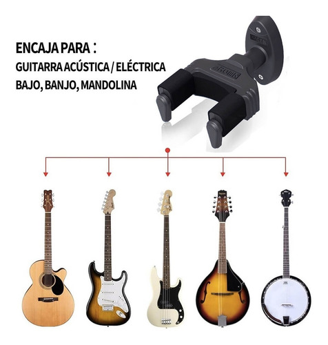 Soporte De Pared Para Guitarra Electrica Acustica Hercules