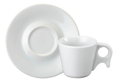 Xícara de café c/ pires 70ml Modelo Bird Porcelana Schmidt