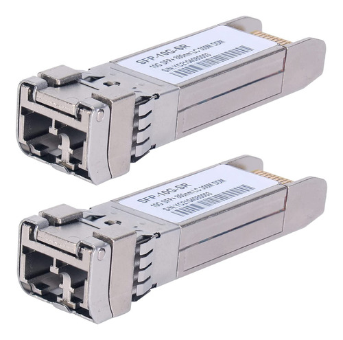 2 Transceptores Sfp Lc Mmf300m 10gbase-sr Sfp+, 10g 850