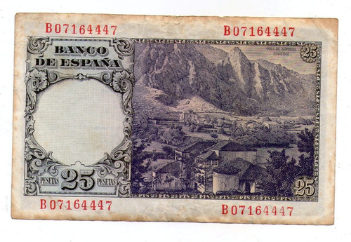 España Billete 25 Pesetas 1946 P#130a - Argentvs