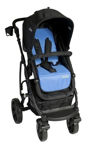 Cochecito de paseo Kiddy Explorer azul con chasis color negro