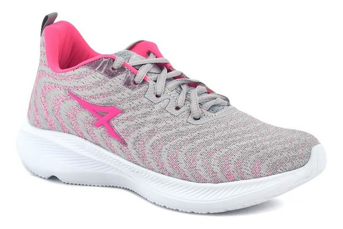  Zapatillas Athix Running Mujer Optico Flexy Gris- Rosa Cli 