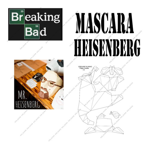 Heisenberg Breaking Bad Mascara Papercraft Para Pintar