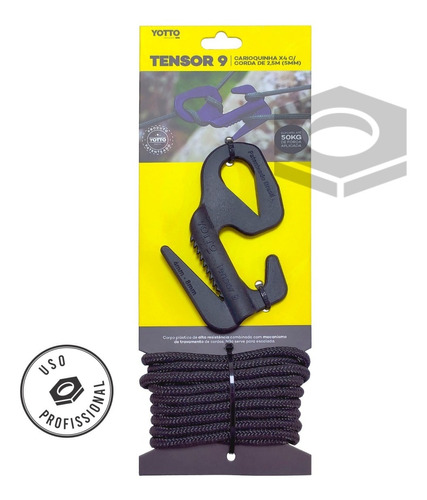 Esticador Carioquinha Tensor Yotto 9 X4 Corda 2,5m 5mm