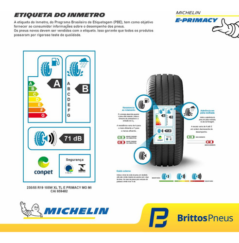 Pneu Michelin Aro 19 E-primacy Mo 235/55 R19 105w Xl Tl