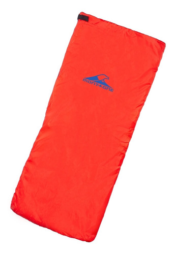 Bolsa de dormir Montagne Alumine 0°C con diseño lisa color rojo con cierre del lado izquierdo