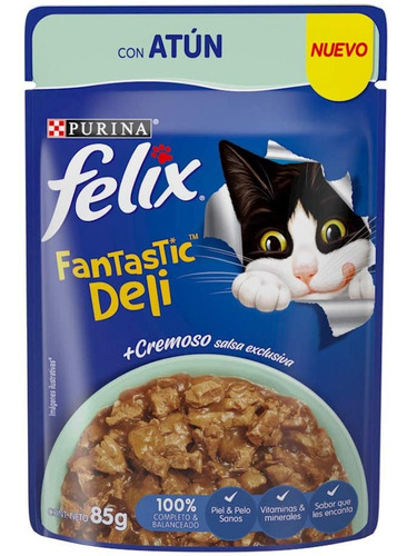 Purina Alimento Para Gato Felix Deli Con Atún 85 Gr