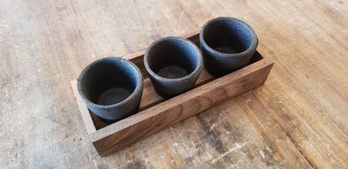Cajita De Madera Para 2 Dips Porta Saquitos De Té Ají Diseño