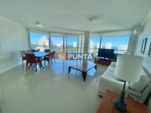 Alquiler Temporario De Apartamento De 3 Dormitorios Y Servicio En Edificio Ocean Drive Punta Del Este