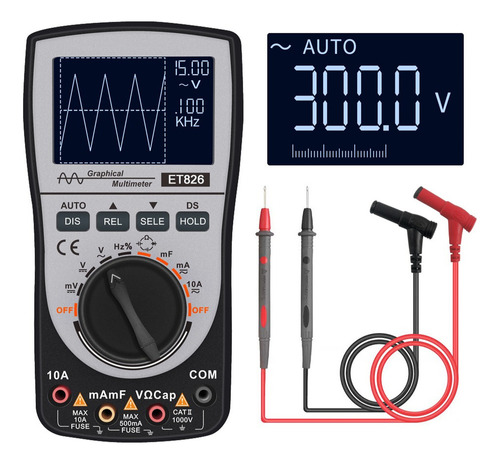 Multímetro De Osciloscopio Digital Inteligente Et826 2 En 1