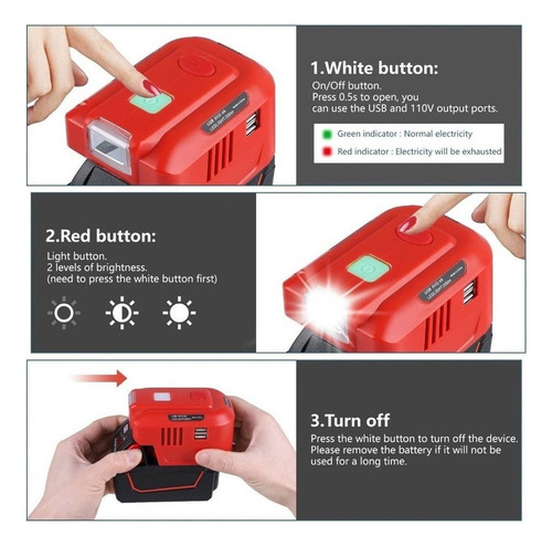Fuente De Poder De 150w M18 Top-off For Milwaukee 2846-20 K1