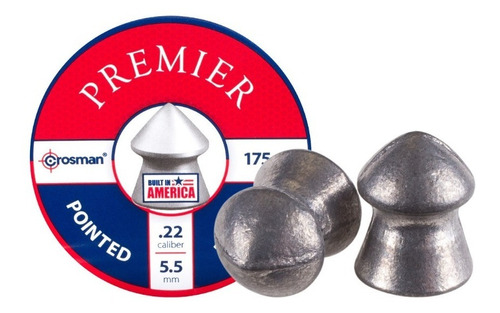 Crosman Pellet Premier Pointed .22 14.3 Gr, 175pz Xchws P