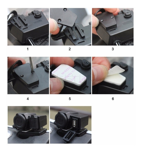 Cargador Usb Y Encendedor Para Motos Impermeable Celulares